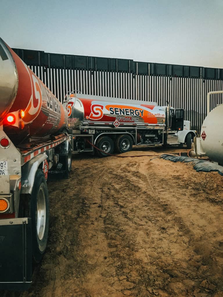 Fuel delivery to border wall